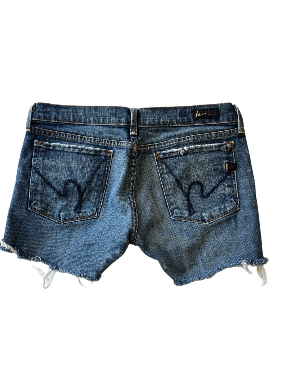 Citizens of Humanity Kelly Cut Off Distressed Denim Jean Festival Shorts 30”